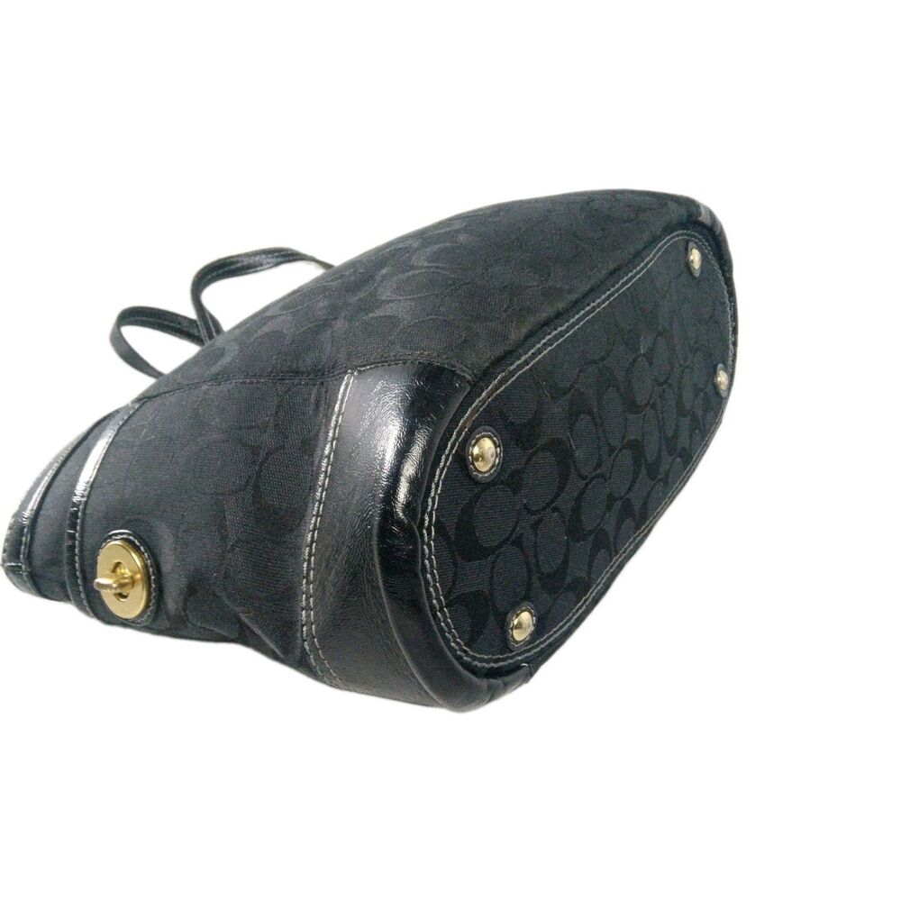 Vintage Y2K Coach Signature Gallery Tote 11658 Shoulder Bag Handbag Black - Picture 8 of 9